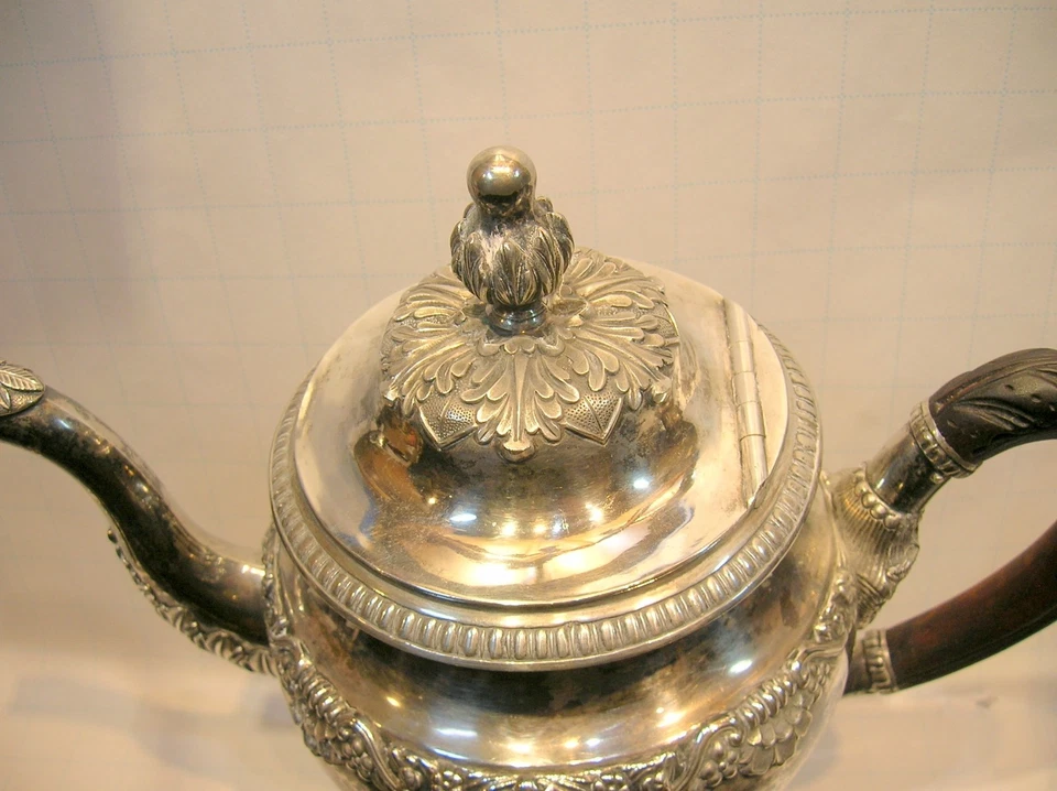 EDWARD LOWNES PHILADELPHIA, PA C. 1820 COIN SILVER 11 1/2" COIN SILVER TEA POT - Image 4 of 4