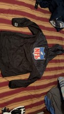 NFL Logo Men's Black Hooded windbreaker Jacket Football