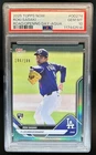 2025 Topps Now Opening Day Dodgers Roki Sasaki RC Aqua Foil #/199 PSA 10