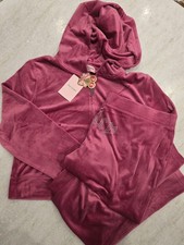 Juicy Couture Velour Bling Festival Fuchsia Tracksuit Set Sze Xl NWT Super Rare