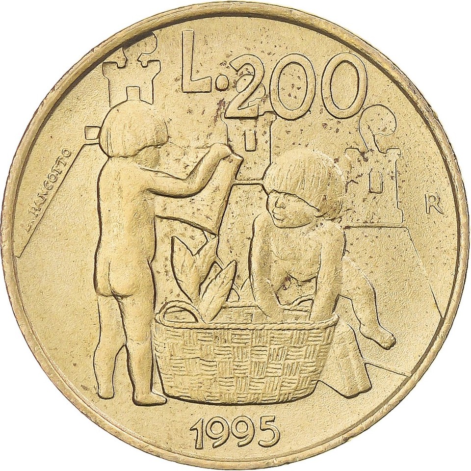 [#1182684] Moneta, San Marino, 200 Lire, 1995, Rome, BB+, Alluminio ...
