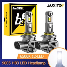 2X AUXITO White 9005 HB3 12-LED Headlight High Low Beam For 2025 Honda Ridgeline