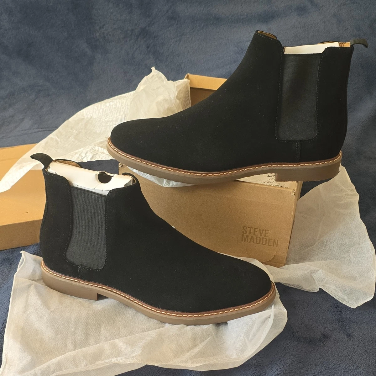 De Wolf Black Suede Chelsea Boots Men’s Size 11.5 / Worn Twice Deepest Brown Chelsea Boots, Men main image 4