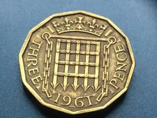 1961 Elizabeth II  British Threepenny 3d