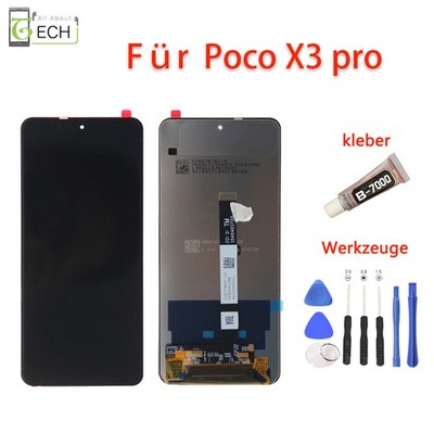 Für Xiaomi Poco X3 Pro LCD Display Touchscreen Bildschirm Schwarz