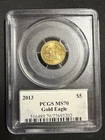 2013 US  Gold Eagle 1/10 oz $5 PCGS MS70