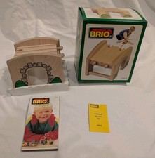 Vintage BRIO 33479 Tunnel and Double Bridge Wooden Railway Trains 1996 w/ Box