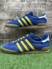 Leeds United Adidas Jeans FV7891 Trainers Men's UK 11 Blue Gum Suede Custom Lufc