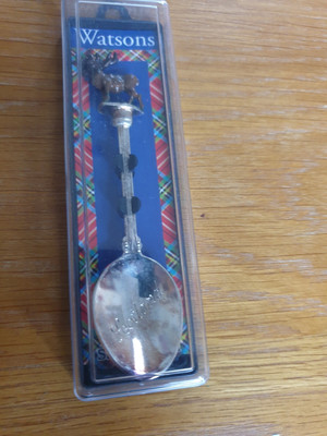 Vintage Souvenir Löffel 3D Hirsch Schottland Sammlerstück versilbert verpackt 