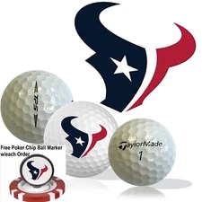 NFL Houston Texans • Golf Balls 12 pack • TaylorMade TP5 • Refinished