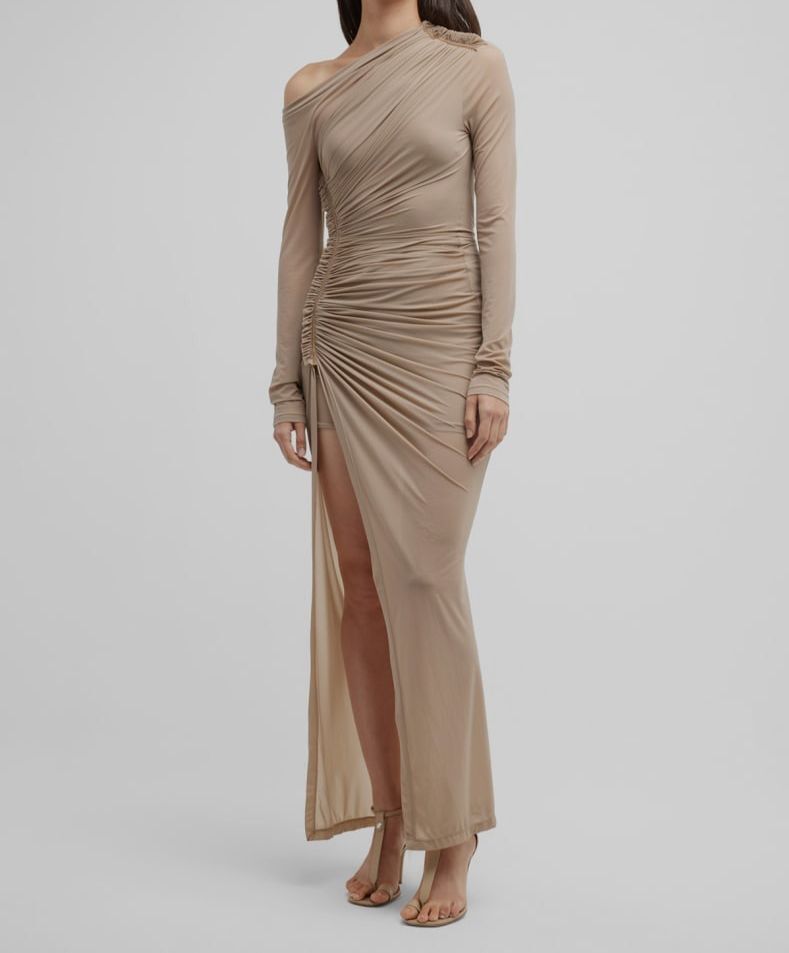 viral mesh dress Viral becko mesh Dress with scarf- Bestseller