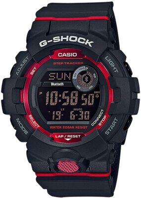 ★極美品★ CASIO G-SHOCK GBD-800-7JF Casio G-Shock Digital Bluetooth Watch Black / Red Resin GBD-800-1