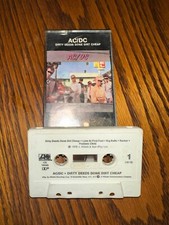 Dirty Deeds Done Dirt Cheap By AC / DC Cassette, Atlantic, 1981 Rock Tape