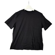 Other Stories Black Cotton Athleisure T-Shirt Basic Short Sleeve Top Womens M
