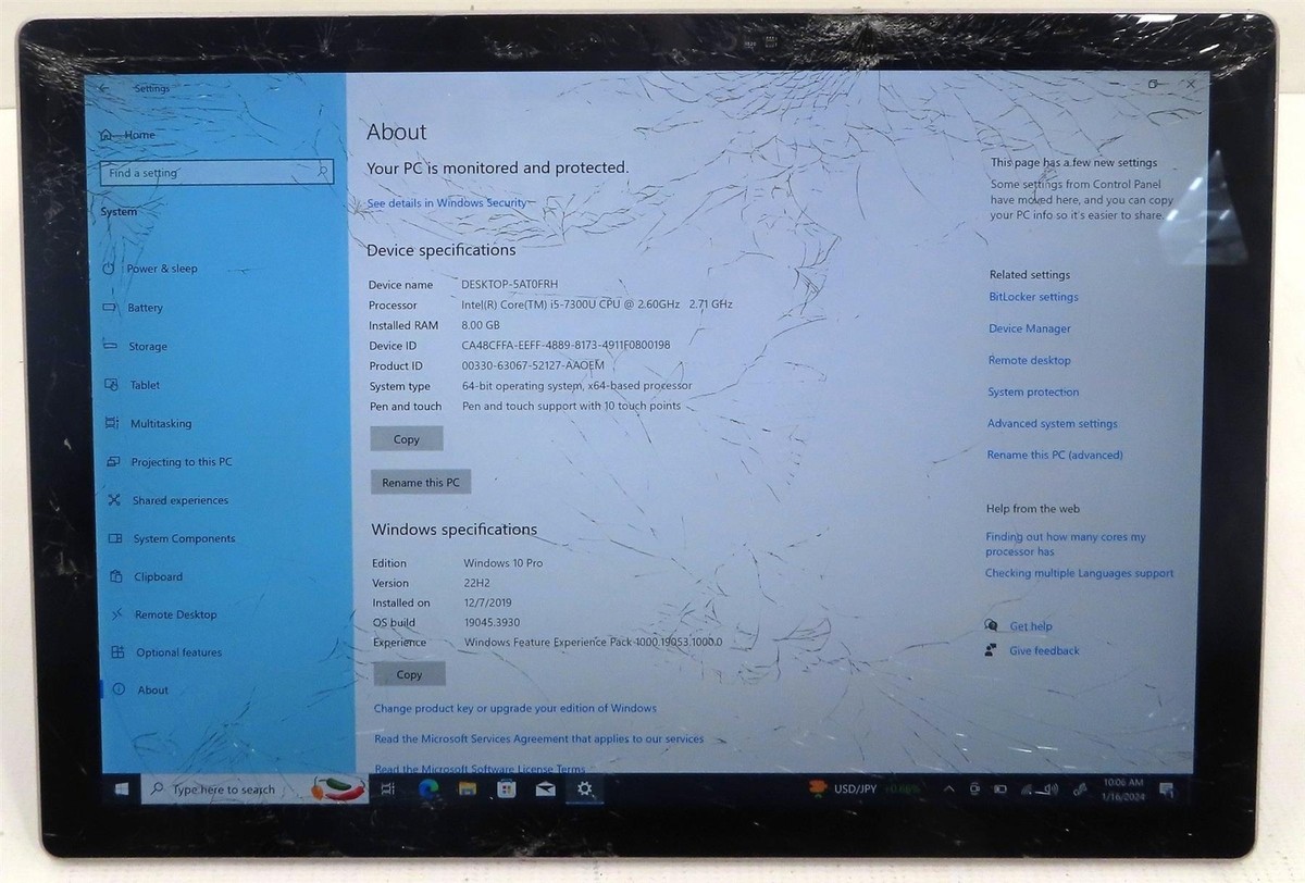 Microsoft Surface Pro 5 1807 Core i5-7300U 2.60GHz 8GB 256GB | eBay