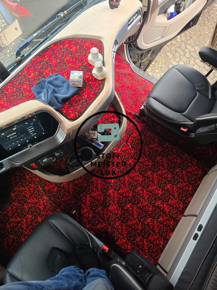 Camion Tapis de Sol pour DAF Xg + Avec Pliant Siège Passager Danois Peluche - Photo 2/4