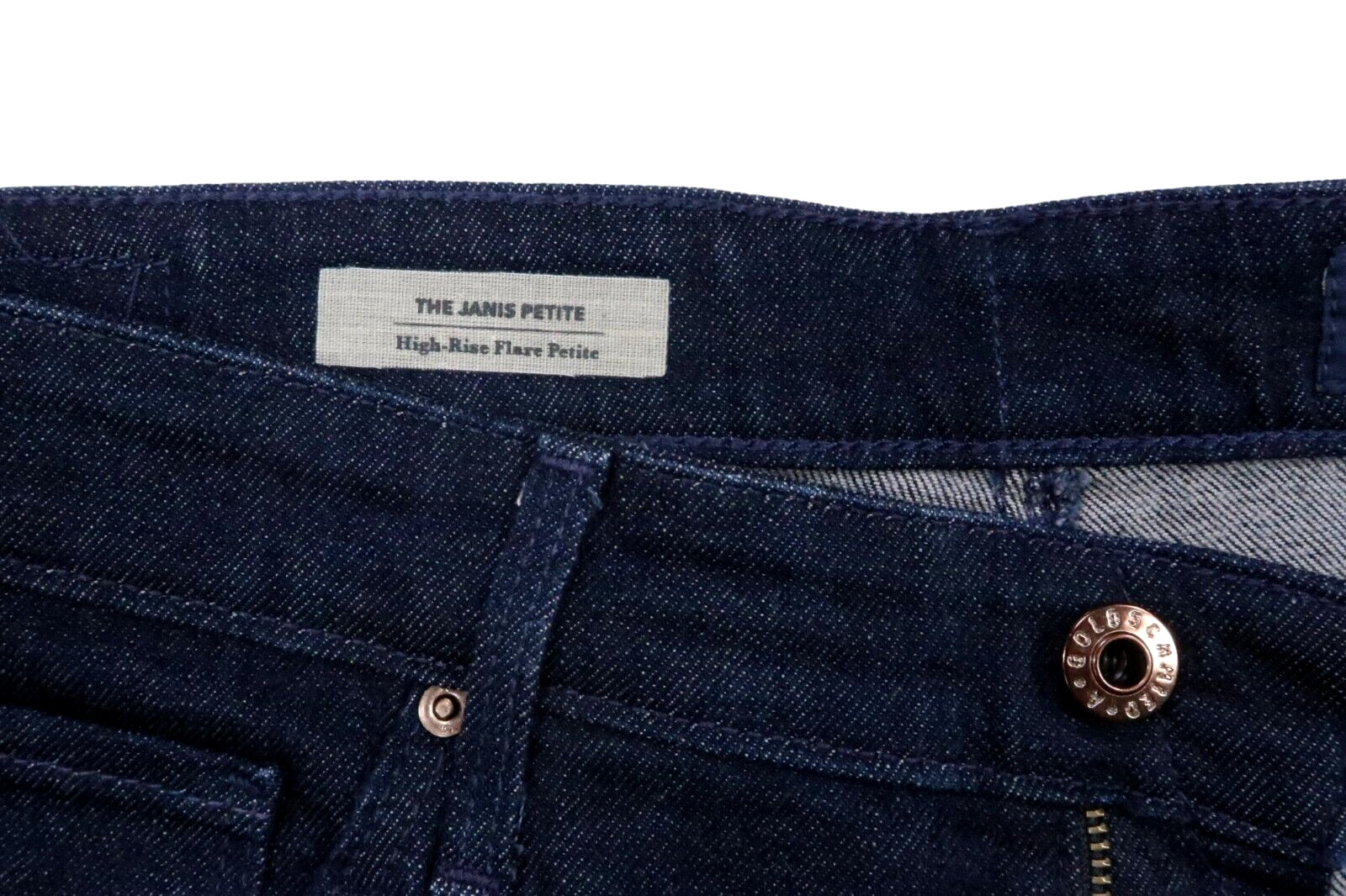 AG ADRIANO GOLDSCHMIED THE JANIS PETITE 32 P X 32 HIGH RISE FLARE DARK JEANS BLU thumbnail 3