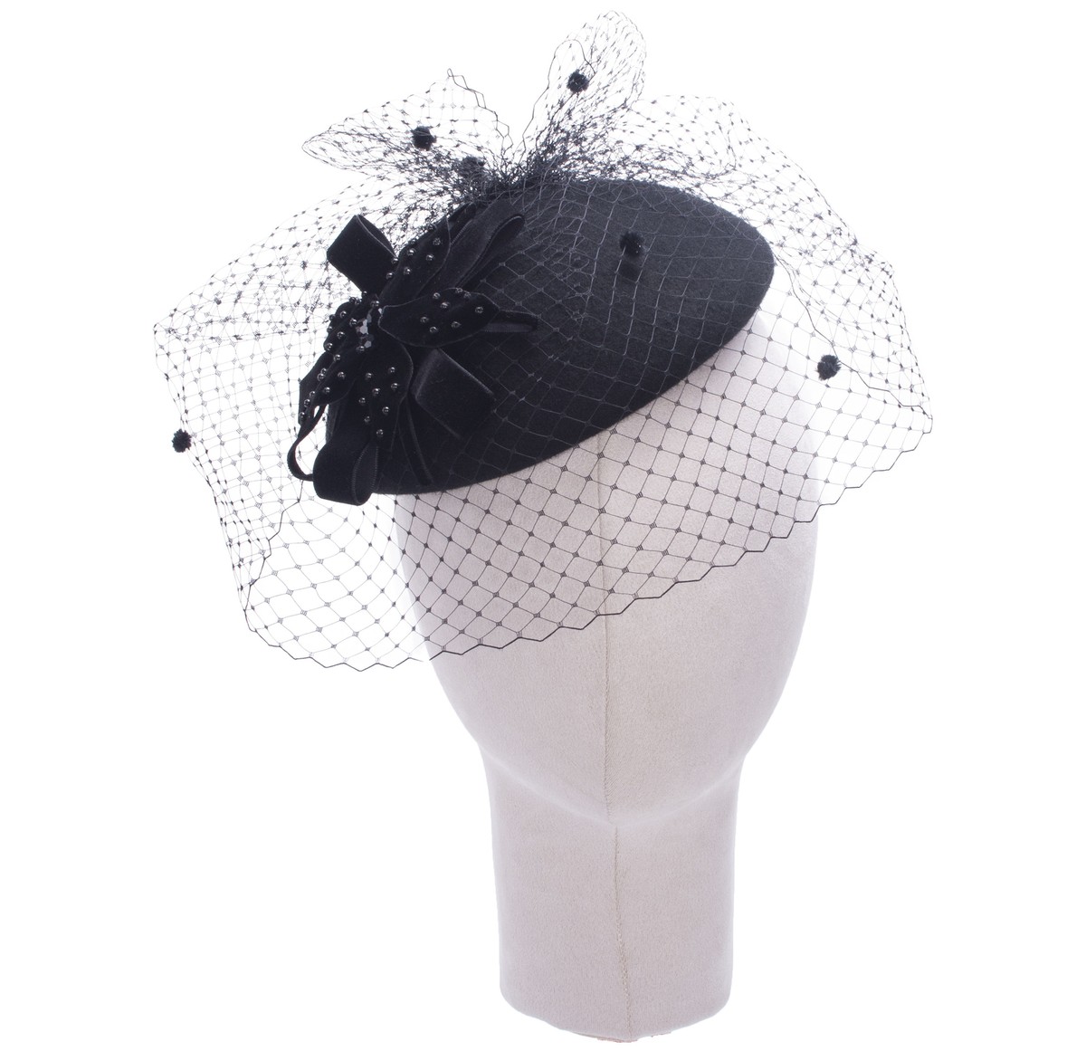 9527 Wool Felt Beret Derby Fascinator Hats For Women Ladies Femme Cocktail s-l1200.jpg main image 2