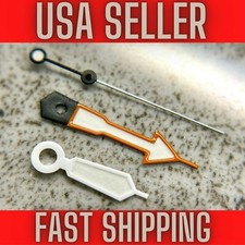 ORANGE/WHITE "SKX" Hands Fits Seiko NH35,NH36,7s26,7s36 SKX00. Green luminous