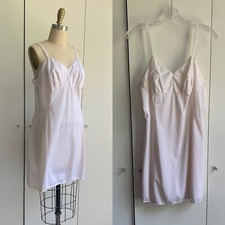 True Vintage Sears White Slip Dress MEDIUM Fairy Grunge Lingerie Spaghetti Strap