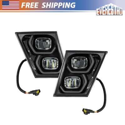 Fog Light Set Fit For 2003-2017 Volvo VNL Front Bumper Lamps Truck 12V LED