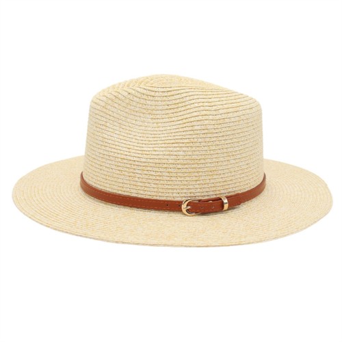 Women Soft Wide Brim Sun Fedora Straw Hats Summer Beach UV Protection Panama Cap - Bild 5 von 16
