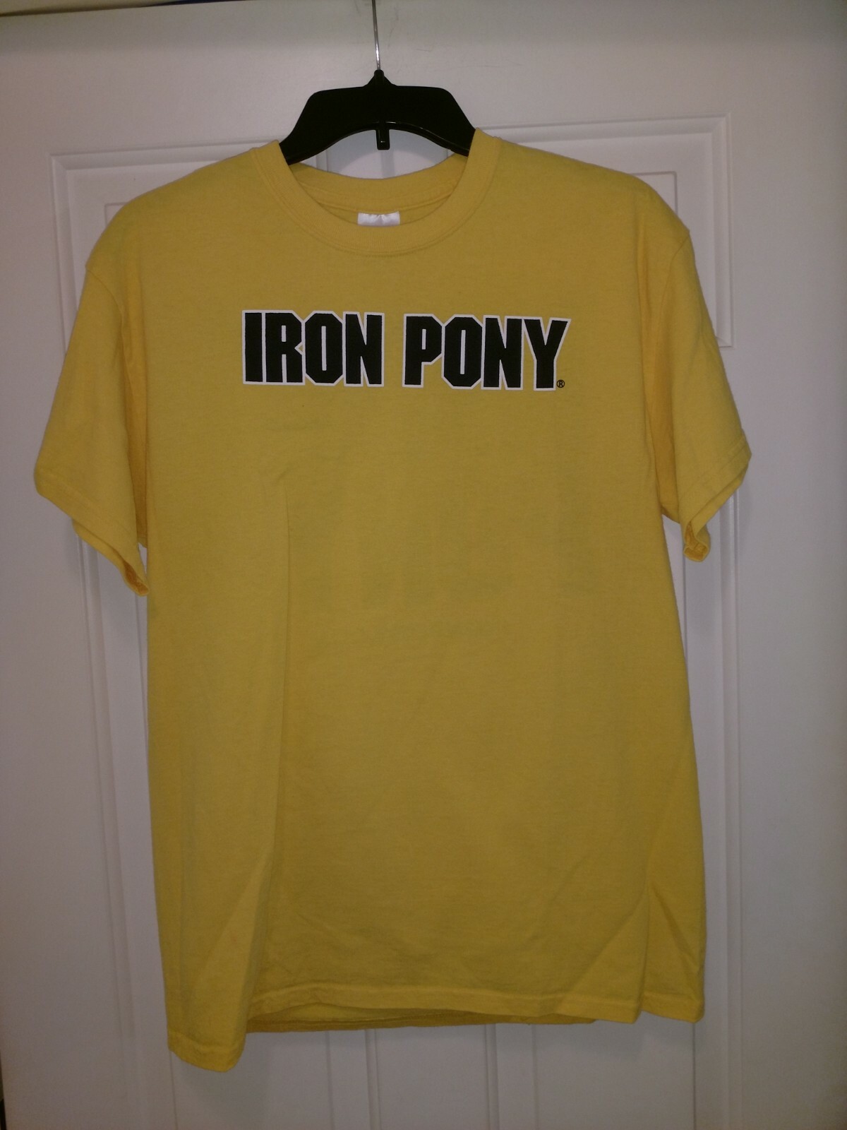 Iron Pony Motorsports Company Logo T shirt Men's Medium Yellow