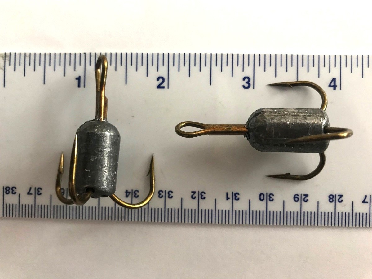Set of 4 Weighted Treble Hooks (6/0, 8/0, 10/0, 12/0, 14/0, 16/0