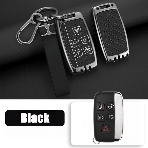 For Land Rover Range Rover Sport Zinc Alloy Leather Car Key Fob Case Cover Bag - Foto 11 di 15