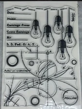 Light bulbs Background Clear Cling Stamp