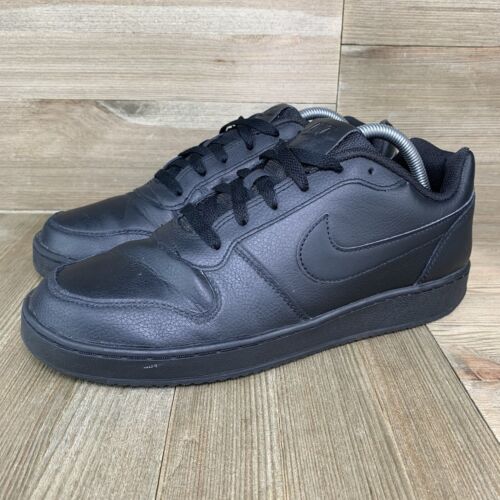 Nike Shoes Mens Size 9 Triple Black Ebernon Low Sneakers Casual AQ1775-003