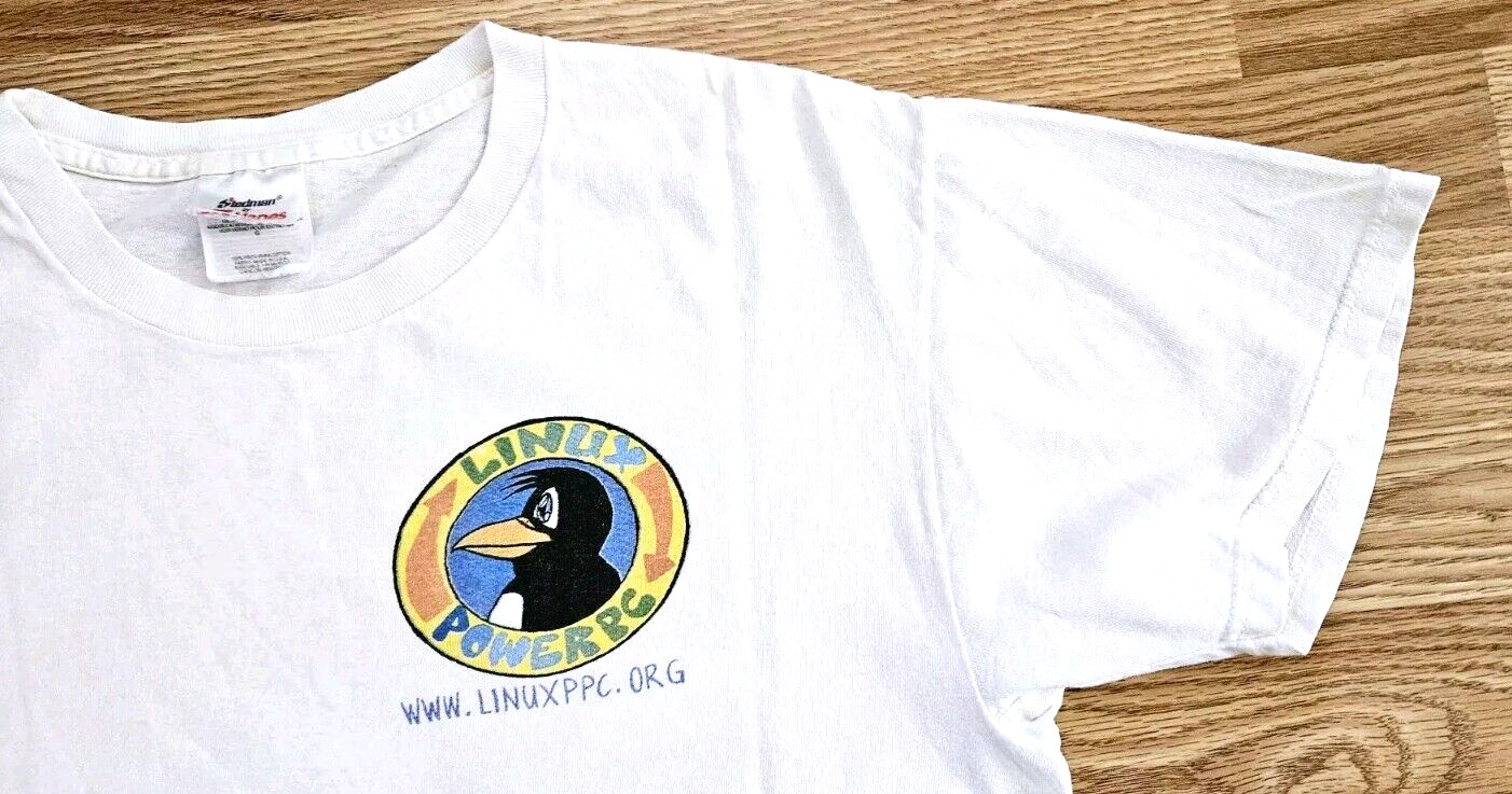 Rare Vintage 90s Think Linux Penguin Power PC T-Shirt XL Tech Computer Software image 5