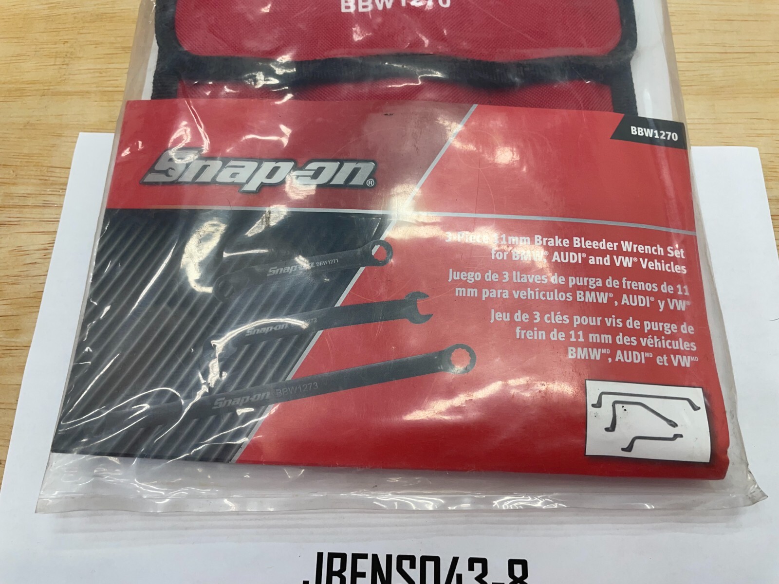 Snapon Tools NEW 3pc Brake Bleeder Wrench Set for BMW / AUDI / VW