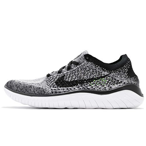 Nike Free RN Flyknit 2018 Black White Sz 7.5 942838 101 Running