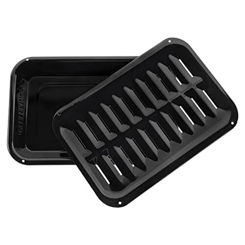 Spl50008 Small 2piece Broiler Pan & Grill Set Porcelainonsteel 13"x83/4"x13/8" B - Picture 1 of 9