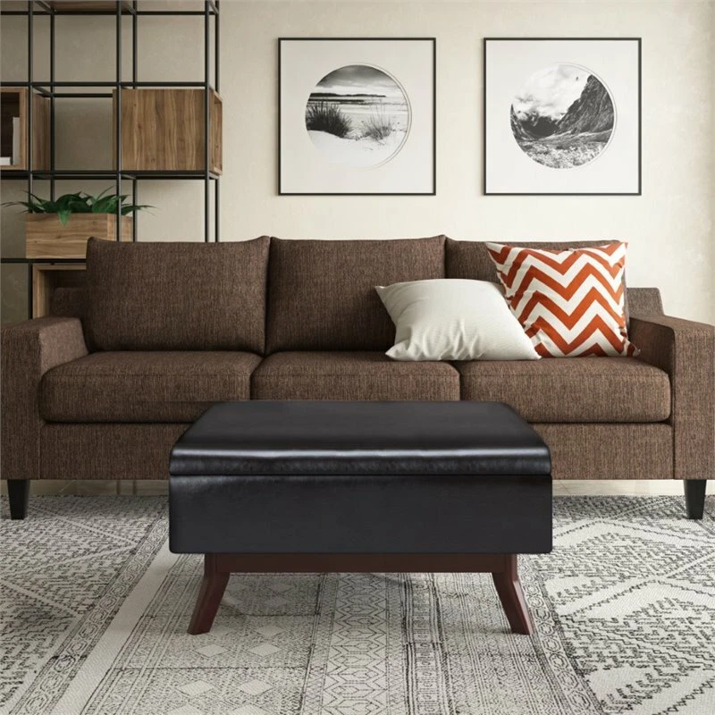 Simpli home owen coffee table storage ottoman deals