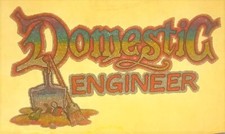 RARE Classic Glitter Vintage Iron-On Heat Transfer - "Domestic Engineer"