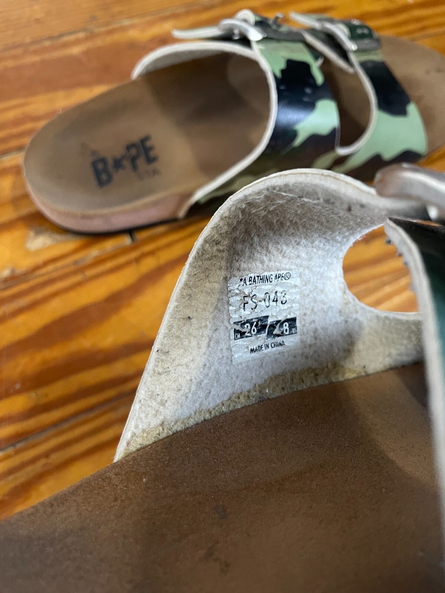 靴 ape birkenstock sandal tatami 23cm bape Bape Birkenstocks | Grailed