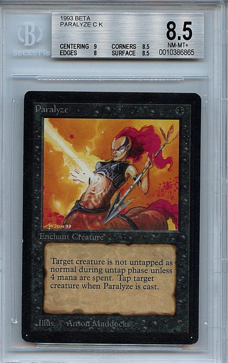 麻痺/Paralyze Signed Beta Artist Proof 麻痺/Paralyze Signed Beta Artist Proof PSA 6 Paralyze Beta Black