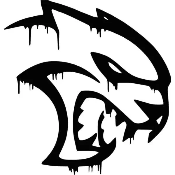 CARGADOR DODGE HELLCAT GRANDE ENVOLTURA VINILO NEGRO MATE CALCOMANÍA XL CHALLENGE DURANGO Foto 2 de 3