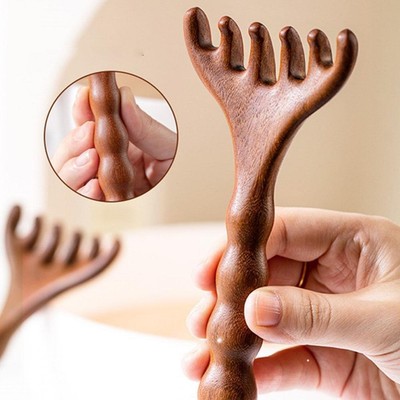 1x Sandalwood Massage Comb Head Meridian Massage Comb Dredg Scalp 2025 NEW