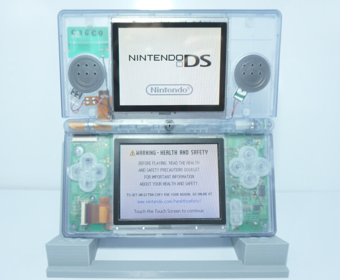 Nintendo DS Lite Transparent Clear Glacier Blue Handheld System