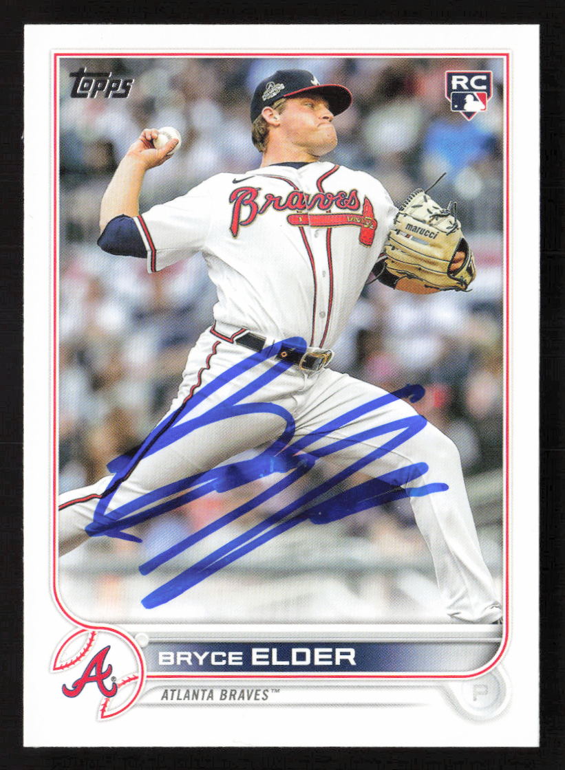 BRYCE ELDER Signed 2022 Topps Update Series RC Card # US52 Atlanta  