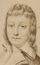 LOUIS XVII, TITULAR KING OF FRANCE. CDV OF ARTWORK. PARIS, FRANCE.