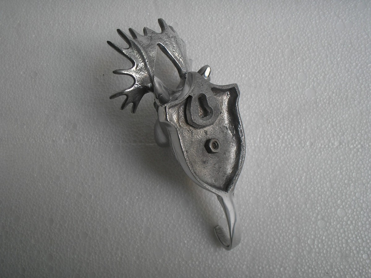 Metall-Elch-Haken – Stylische Wandhalterung Für Kleider, Schlüssel & Hüte, Schwarzes Tier-Dekor Für Flur, Büro & Wohnzimmer