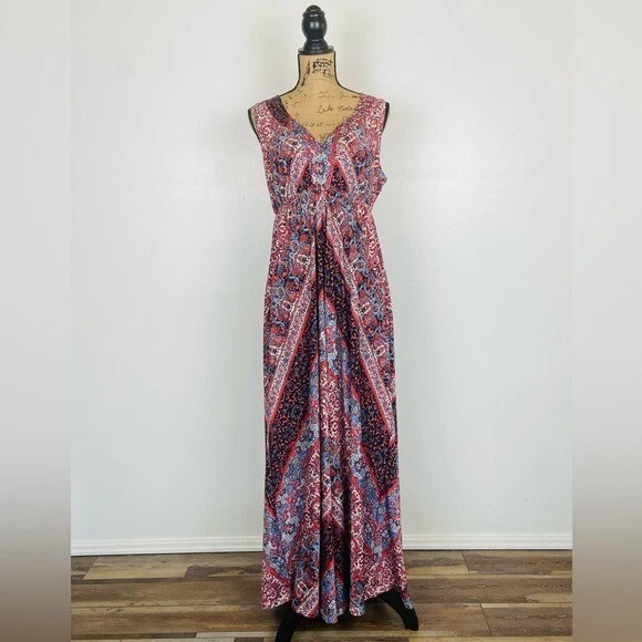 always indigo maxi dress Petal and Pup Women's Calypso Long Sleeve Maxi Dress - Burgundy Peony