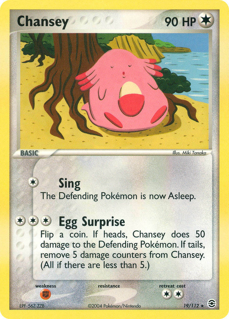 Chansey 19/112 - EX Fire Red Leaf Green - Rare Pokemon Card - Near