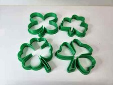 Festive St. Patrick s Day Lucky Shamrock Cookie Cutter Set 4 Unique Shapes