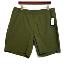 Gap Drawstring Men's Shorts Pull On Elastic Waistband Casual Olive Green Large