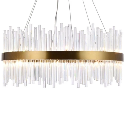 Elegant Lighting Dallas 18-Light Crystal & Metal Chandelier in Gold - Picture 4 of 9